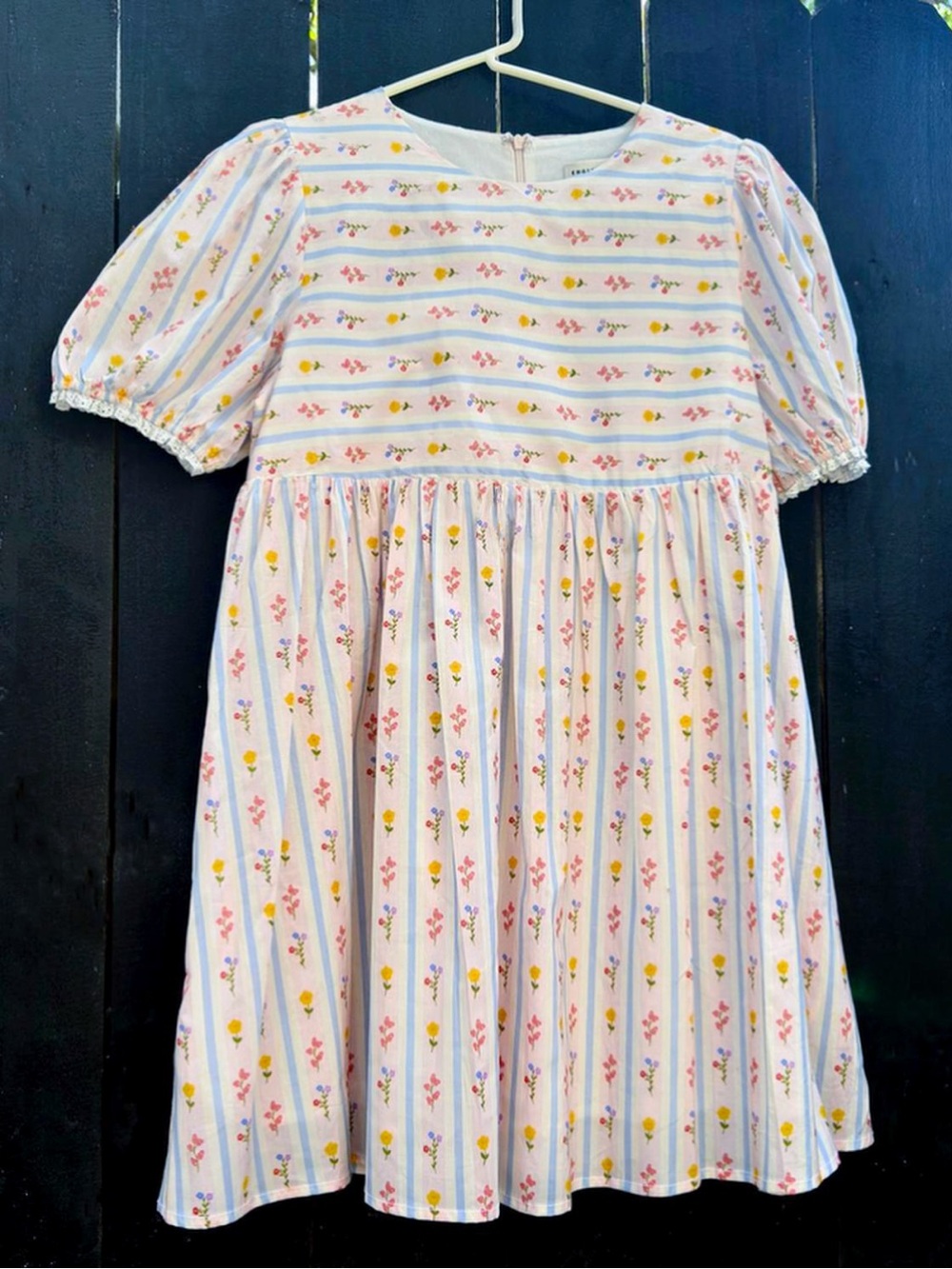 ENGLISH FACTORY Cotton Floral Print Babydoll Dress Size Medium